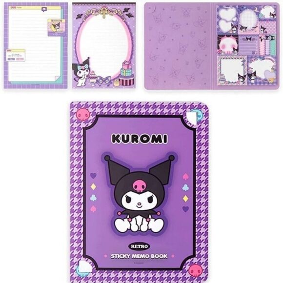 3 for $26 - Sanrio Hello Kitty KUROMI Sticky Note Memo - Picture 1 of 7